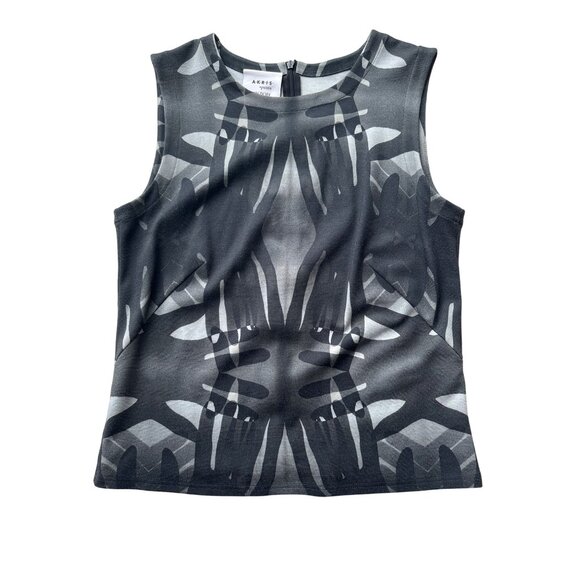 Akris Punto Womens Size US 10 Medium to LArge sleeveless Black gray Top - Picture 11 of 14